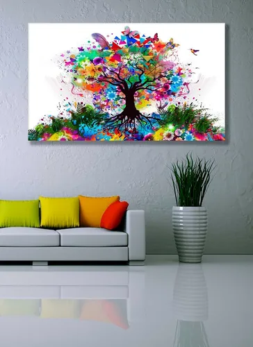 comprar Cuadro Vanguardista Canvas  Árbol Vida Fondo Blanco  100x60