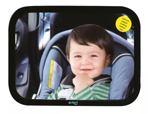 Moyu Home Espejo de coche para bebé, espejo de asiento de automóvil con  luz, espejo de observación inastillable para niños, vista transparente con