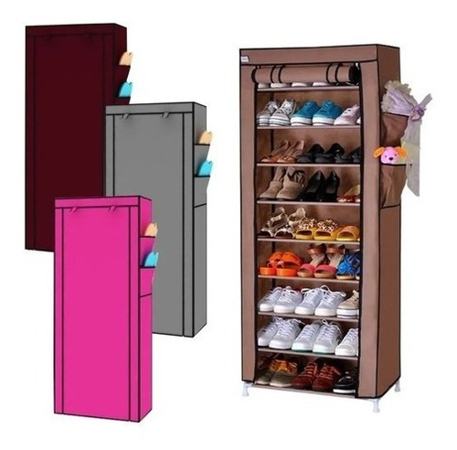 Imagen 5 de 5 de Pack Organizador Xl /ropa Closet Armable + Zapatera 9 Pisos