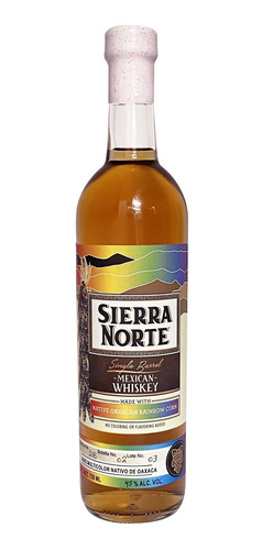 Whiskey Oaxaqueño Maíz Arcoíris Sierra Norte 750ml