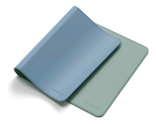 Desk Pad Para Escritorio Mouse Eco Cuero Doble Color Satechi Color Verde/azul