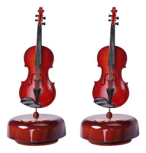 2 Cajas De Música For Violín, Base Musical Giratoria, Músic