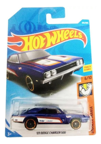 Hot Wheels Escala 1:64 #215 Dodge '69 Charger 500 Muscle 6 