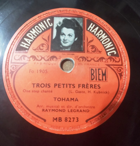 Tohama Trois Petits.. Disco Pasta 78rpm Jazz Blues No Envío