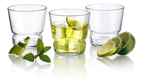 Brera Juego De 6 Vasos De Vidrio De 350 Ml. Color Transparente