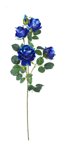 Ramo De Flores Artificiales Rosas Azules 82cm Deco 20317