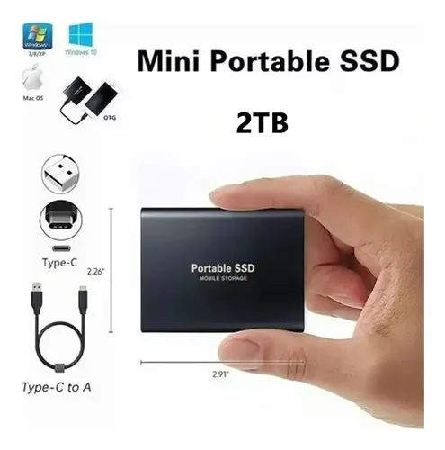 SSD　2TB Zx Disco Duro Externo Alta Velocidad Ssd 2tb Negro . | Meses sin