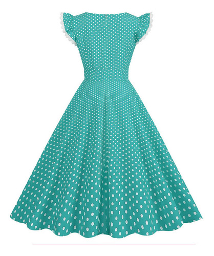 Vestido De Muñeca De Verano Con Cuello Redondo Y Mangas Esta
