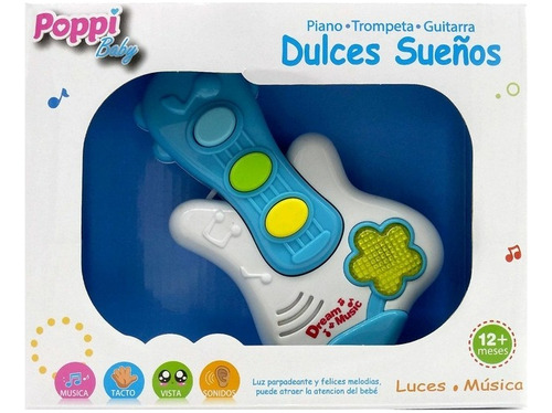 Guitarra Infantil Musical Con Luz Y Sonido Poppi Baby -lanus