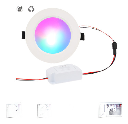 4pcs Rgb 16color Led Luz Led Techo Empotrable Downlight Spot