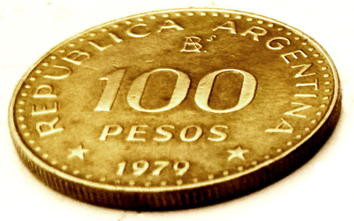 Moneda Antigua Argentina $100 Ley18188 (1979) Grl San Martín (Usado)