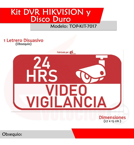 Imagen 7 de 7 de Kit Vigilancia Dvr 1080p Lite Hikvision Y Disco Duro 500gb