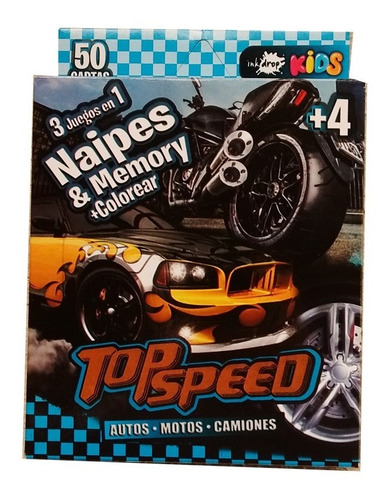 Naipes Españoles Top Speed - Autos, Motos Y Camiones