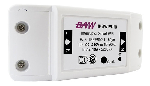 Imagen 1 de 6 de Interruptor Inteligente Wifi Baw Ipswifi-10 App Smartlife