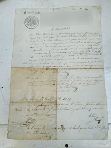 Documentos Antiguo 1843 Y 44 (Usado)