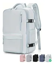 Comprar Mochila De Viaje Impermeable Avión Aprobado Capacidad De 40l Color Celeste Diseño De La Tela Lisa