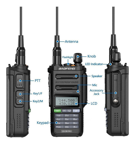 Radio Baofeng Uv-9r Pro Bidireccional Ip68 Impermeable V/uhf