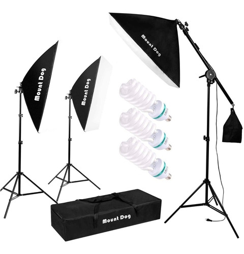 Mountdog Softbox Kit De Iluminación Para Estudio Fotográfico