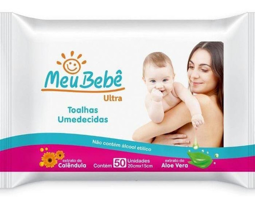 Caixa Toalha Umedecida Meu Bebê Ultra 10 Pacotes 500 Toalhas