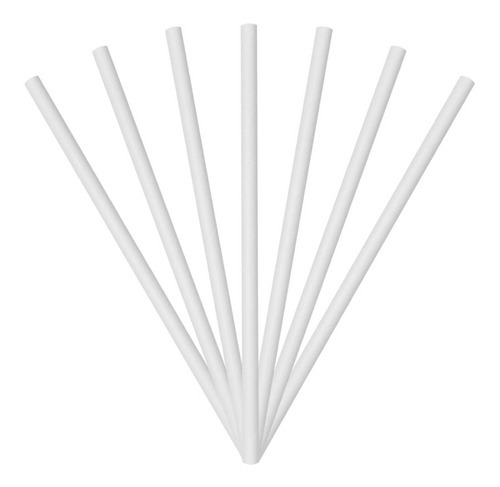 Popote De Papel Primo Biodegradable Con 500 Piezas Color Blanco