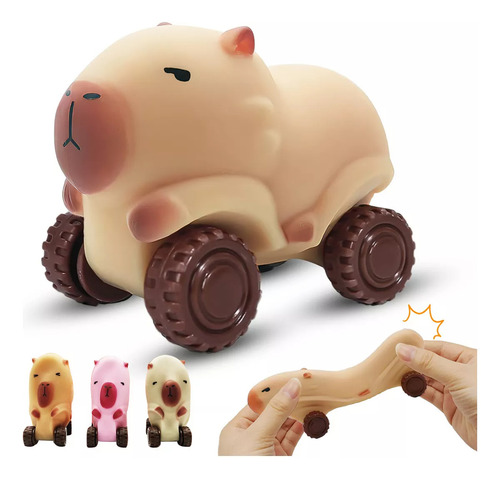 Juguete Antiestres Para Pellizco De Squishys Coche Capibara Scuishys Kawaii,skuishies Automotos Y Tazas