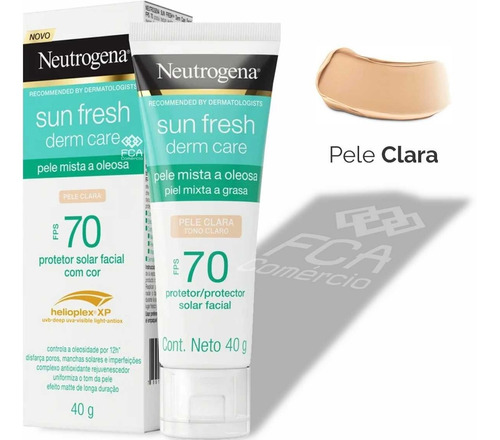Protetor Solar Facial Neutrogena Sun Fresh Clara - Fps70 40g
