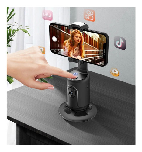 Tripode Inteligente Con Seguimiento Facial Automático 360° Negro