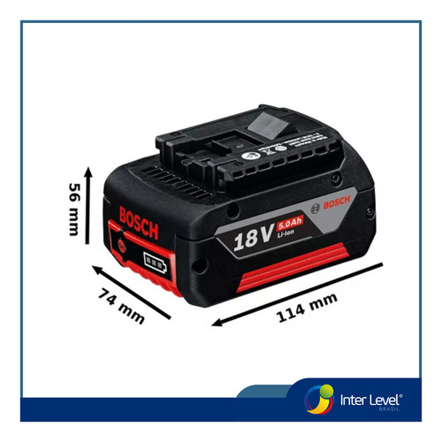 Kit Chave De Impacto Gds 18v-1600 C/1 5ah Carr. Bivolt Bosch