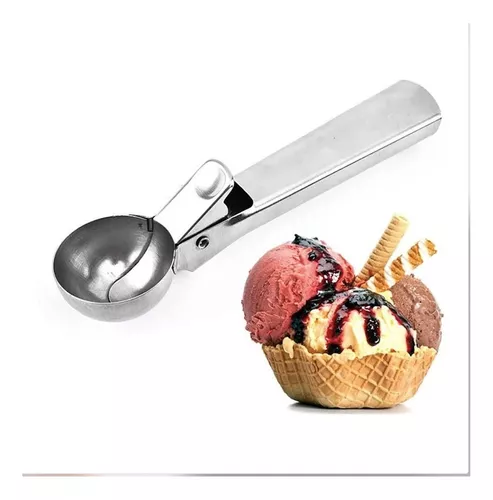 Aster Cuchara para helado, 2 cucharas de aluminio antiadherente de 7.1 in,  anticongelante, fácil de limpiar, cuchara de helado profesional para