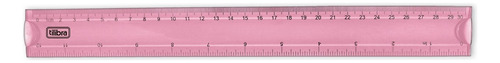 Régua Flexível 30cm Rosa
