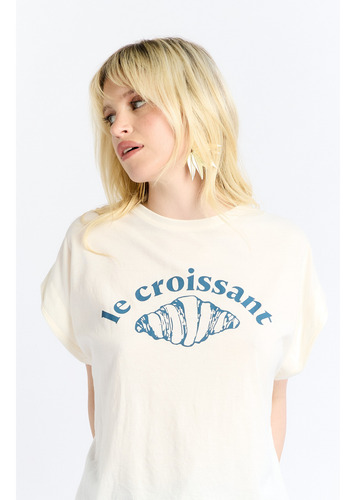 Remera Mujer Manga Corta Estampada Algodon Canchera Comoda