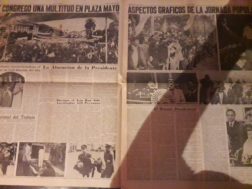Diario La Razon 2 5 1975 Isabel Perón Día Del Trabajador 