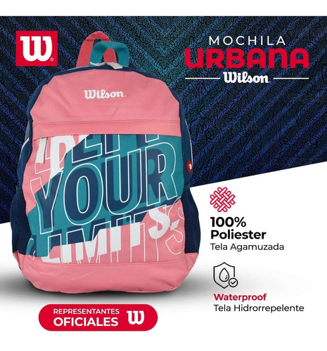 Imagen 5 de 7 de Mochila Wilson Urbana Deportes Reforzada Gym Porta Notebook