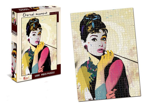 Rompecabezas Puzzle 1000 Piezas Retrato Audrey Hepburn Arte