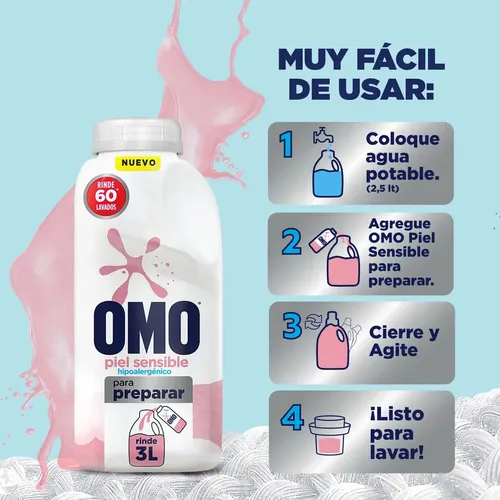 OMO PARA DILUIR HIPOALERGENICO 500 ML RINDE 3 LITROS