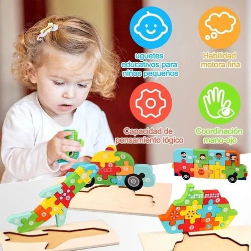Aa Juguetes Educativos De Enseñanza De Coches De Madera