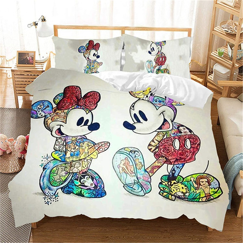 Mickey Mouse Juego De Sábanas Con Fundas De Almohada (2)