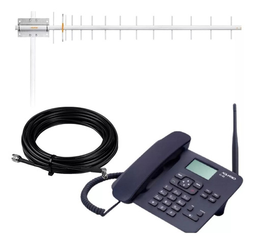 Kit Telefone De Mesa Rural 2 Chips Quadriband Ca-42s