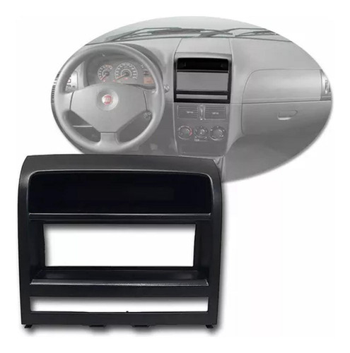 Moldura Rádio 1din Fiat Palio Siena Strada G3 Original Preta