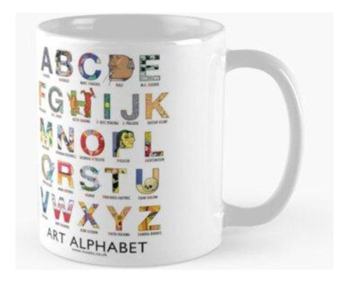 Taza X4 Versión Art Alphabet Square De Russ Iden Calidad Pre