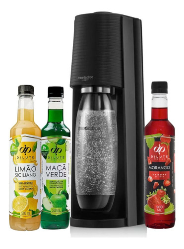 Kit Máquina Para Gaseificar Água Sodastream Terra+3 Dilutes