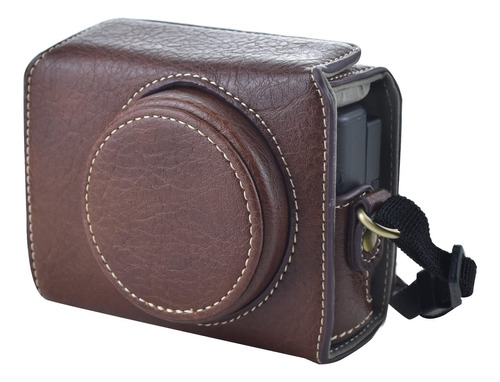 Rieibi Zv1 Case - Vintage Pu Leather Camera Case For Sony Z.