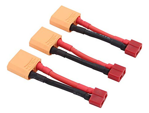 Pack De 3 Adaptadores Xt90 A T Plug Con Cable 12awg