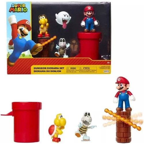 Figura Super Mario Set Diorama Mazmorra - Jakks