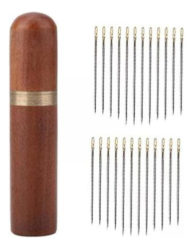 2x24x Self Threading Needles With Wooden Case Needles