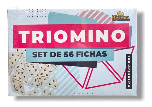 Triomino Juego De Mesa Domino Triangular De Viaje Bisonte 