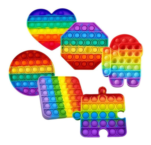 Imagem 3 de 5 de Pop It Quadrado Brinquedo Anti Stress Fidget Toy Ansiedade