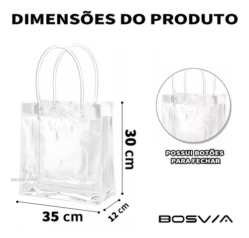 20 Sacolas De Presente Com Alça Transparente