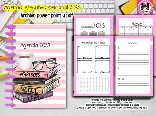 Agenda Ejecutiva 2023 Kit Imprimible Girl Boss