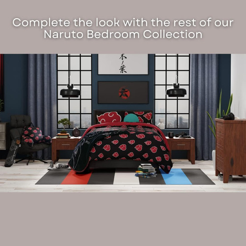 Franco Naruto Anime Akatsuki Patrón Lectura Reposo En Cama